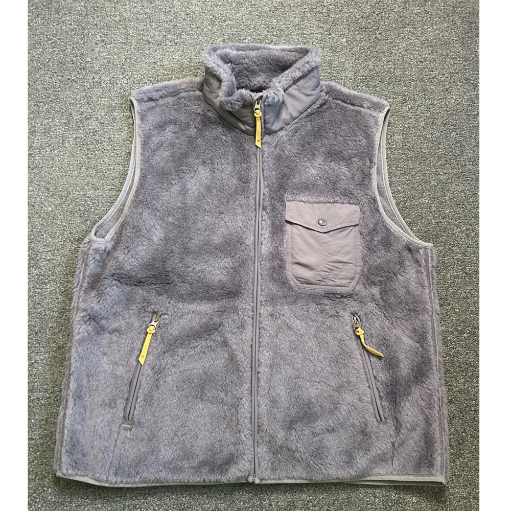 Best Made Co Wool Blend Sherpa Vest Gray Mens XL Full Zip Quiet Luxury Outdoors